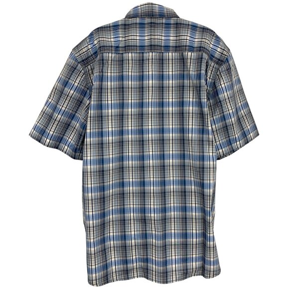 Carhartt Force Mens Short Sleeve Plaid Shirt Size XL Extra Large Blue White New - Picture 4 of 8